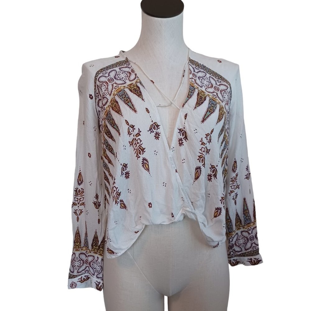 Silence + Noise Top Size X Small Criss Cross Boho Style Hippie Festival Wear
